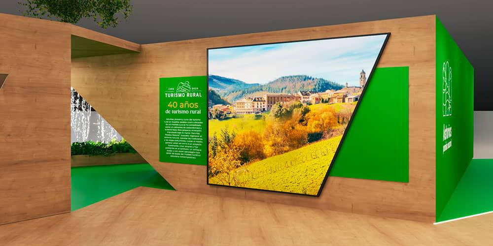 Espacio dedicado dentro del estand al 40 aniversario del turismo rural.